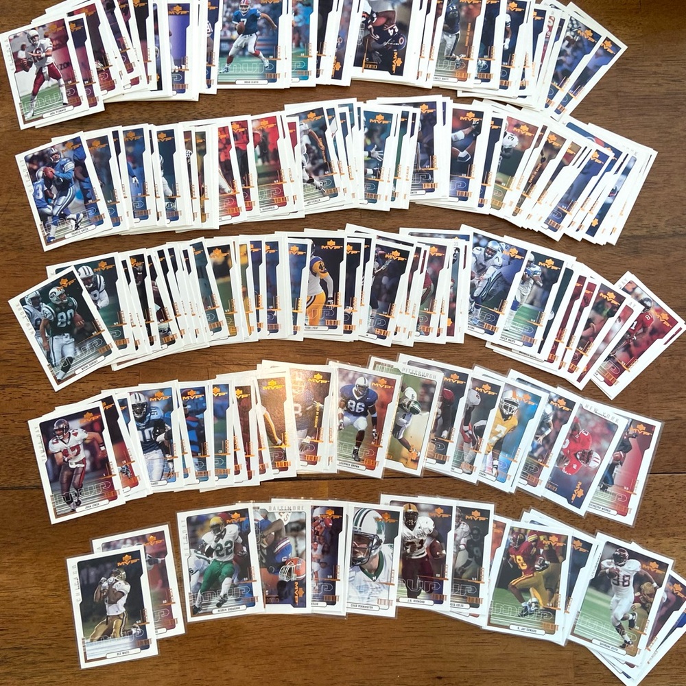 200+ Upper Deck MVP 2000 NFL Football Sports Cards AFC Lot 200+ Mint Condition